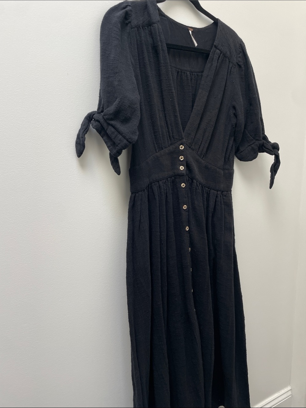 Free People Love of My Life Midi Dress Black Size Medium - Picture 5 of 8